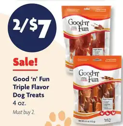 Family Dollar Good'n'Fun Triple Flavor Dog Treats offer