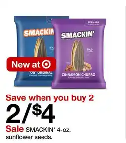 Target SMACKIN' 4-oz. sunflower seeds offer