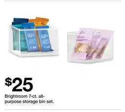 Target Brightroom 7-ct. all- purpose storage bin set offer