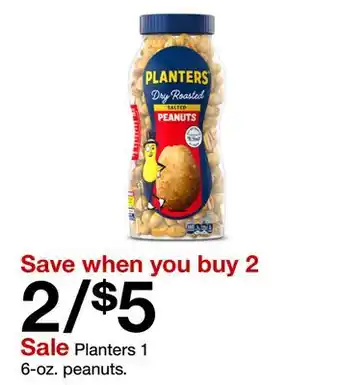 Target Planters 1 6-oz. peanuts offer