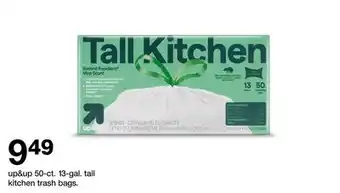 Target up & up 50-ct. 13-gal. tall kitchen trash bags offer