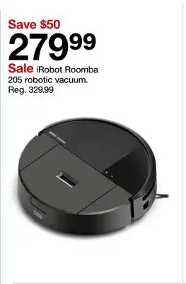 Target iRobot Roomba 205 robotic vacuum offer