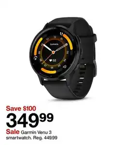Target Garmin Venu 3 smartwatch offer