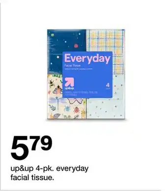 Target up & up 4-pk. everyday facial tissue offer