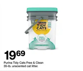 Target Purina Tidy Cats Free & Clean 35-lb. unscented cat litter offer