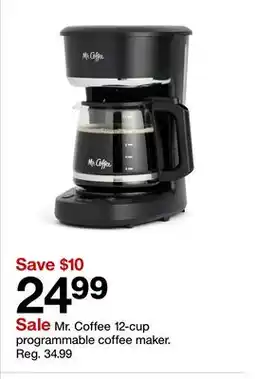 Target Mr. Coffee 12-cup Programmable Coffee Maker offer