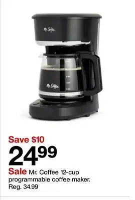 Target Mr. Coffee 12-cup Programmable Coffee Maker offer