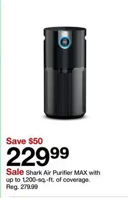 Target Shark Air Purifier MAX with up to 1,200-sq.-ft. of coverage offer