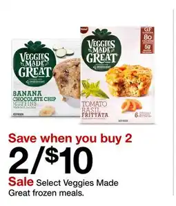 Target Select Veggies Made Great frozen meals offer
