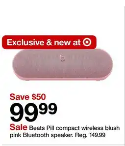Target Beats Pill compact wireless blush pink speaker offer