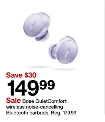 Target Bose QuietComfort wireless noise-cancelling Bluetooth earbuds offer