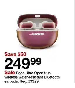 Target Bose Ultra Open true wireless water-resistant Bluetooth earbuds offer