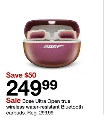 Target Bose Ultra Open true wireless water-resistant Bluetooth earbuds offer