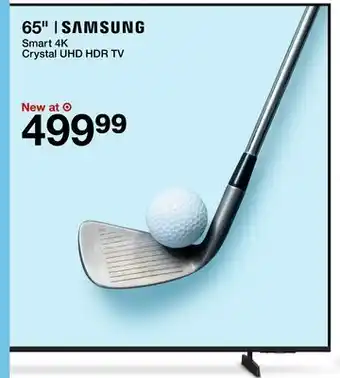Target SAMSUNG 65 Smart 4K Crystal UHD HDR TV offer