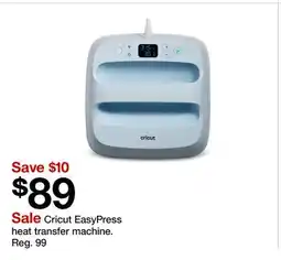 Target Cricut EasyPress heat transfer machine offer