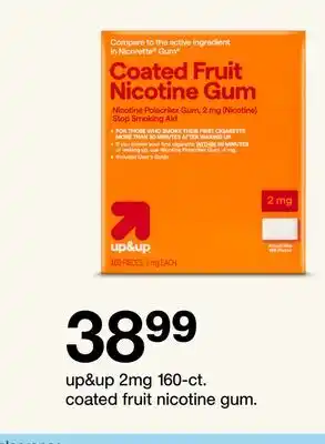 Target up&up 2mg 160-ct. coated fruit nicotine gum offer
