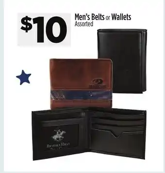 Dollar General Men's Belts or Wallets offer