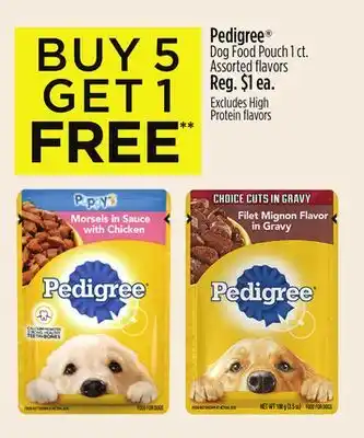 Dollar General Pedigree Dog Food Pouch offer