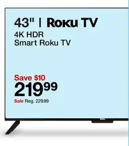 Target 43 4K HDR Smart Roku TV offer