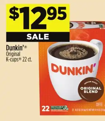 Dollar General Dunkin' Original K-cups offer