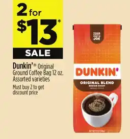 Dollar General Dunkin' Original Ground Coffee Bag offer