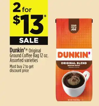 Dollar General Dunkin' Original Ground Coffee Bag offer