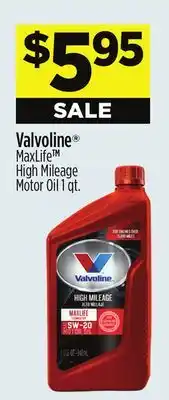 Dollar General Valvoline MaxLife TM High Mileage Motor Oil offer