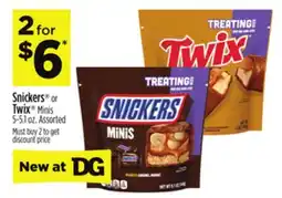 Dollar General Snickers or Twix Minis offer