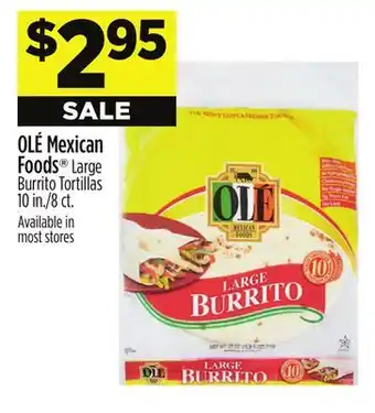 Dollar General OLÉ Mexican Foods Large Burrito Tortillas offer