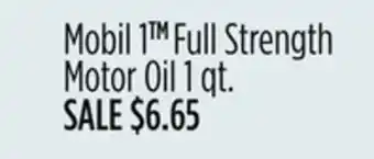 Dollar General Mobil 1 Full Strength Motor Oil offer