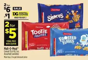 Dollar General Malt-O-Meal Cereal offer