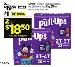 Dollar General Huggies Pull-Ups Jumbo Training Pants offer
