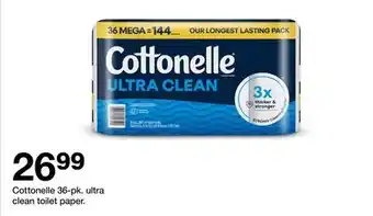 Target Cottonelle 36-pk. ultra clean toilet paper offer