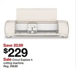 Target Cricut Explore 4 cutting machine offer