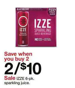 Target IZZE 6-pk. sparkling juice offer