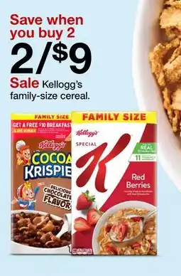 Target Kellogg's family-size cereal offer