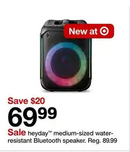 Target heyday medium-sized water- resistant Bluetooth speaker offer
