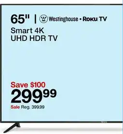 Target 65 Smart 4K UHD HDR TV offer