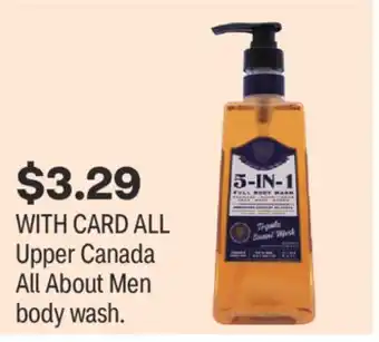 CVS ALL Upper Canada All About Men body wash offer