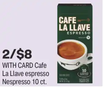 CVS Cafe La Llave espresso Nespresso 10 ct offer