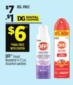 Dollar General OFF Insect Repellent offer