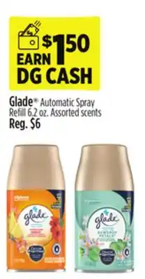Dollar General Glade Automatic Spray Refi ll offer
