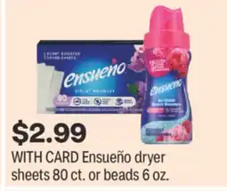 CVS Ensueño dryer sheets 80 ct. or beads 6 oz offer