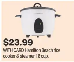 CVS Hamilton Beach rice cooker & steamer 16 cup offer