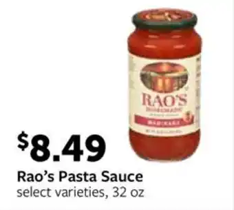 Fareway Rao's pasta sauce offer