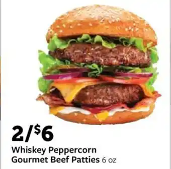 Fareway Whiskey peppercorn gourmet beef patties offer