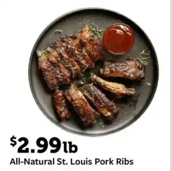 Fareway All Natural St. Louis pork ribs offer