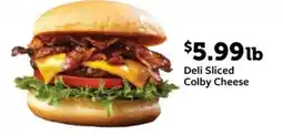 Fareway Deli sliced colby cheese offer