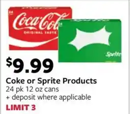 Fareway Coke or sprite products offer