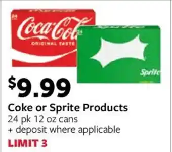 Fareway Coke or sprite products offer